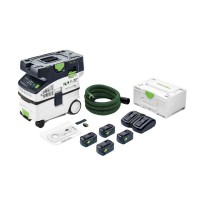 Festool 577673 Cleantex Twin 18 /36V Mobile Dust Extractor CTLC MIDI I-PLUS With 4 Batteries & Twin Charger