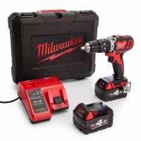 Milwaukee M18 BDP-402C 18v Cordless Combi Hammer Drill With 2 x 4.0Ah Batteries