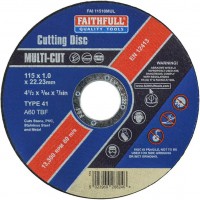 Faithfull Cut Off Disc for Metal 115 x 1.2 x 22mm