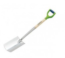 Bulldog Treaded Stainless Digging Spade 28\" - Plastic D Shaped Handle