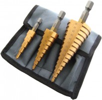 Am-Tech Large High Speed Steel Step Drill Set (3 Pieces)