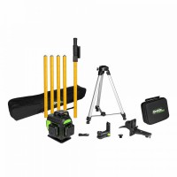 Grettz G4D-KIT 4D Multi-line Green Beam Laser Kit with Tripod Pole
