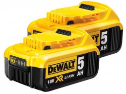 Dewalt DCB184 18v 5.0ah Li-ion Battery - Pack Of 2
