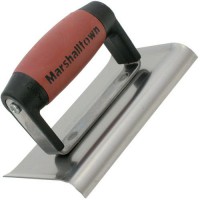 Marshalltown M155SSD Curved Edger 6\" x 4\" Stainless Steel Durasoft Handle