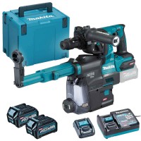 Makita HR004GD204 40v MAX Brushless SDS Hammer Drill With Dust Collection Unit And 2 x 2.5Ah Batteries