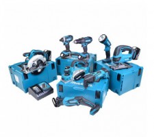 Makita 18v Li-ion 8 Piece Cordless Kit With 4 x 4.0ah Batteries