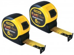 Stanley Fatmax 5m Tape Measure 5m Metric Only - 2 for 29.99