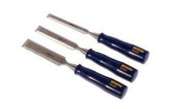 Irwin TM444S3 Bevel Edge Chisel Blue Chip Handle Set - 12,18 & 25mm