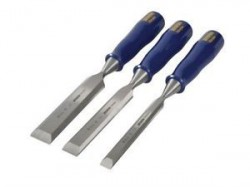 Irwin TM444S3 Bevel Edge Chisel Blue Chip Handle Set - 12,18 & 25mm