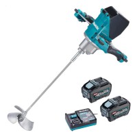 Makita UT001GT201 40v Max XGT Brushless Mixer with 2 x 5.0ah Batteries and Charger