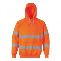 Portwest B304 Hi-Vis Hooded Sweatshirt - Orange