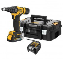 Dewalt DCF403E1T 18v XR 3/16\" Brushless Riveter With Powerstack Battery, Charger and TSTAK Case