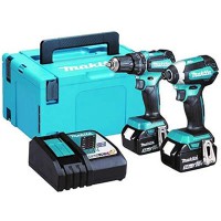 Makita DLX2283TJ 18v Li-Ion LXT Brushless Combi Drill & Impact Driver With 2 x 5.0ah Batteries