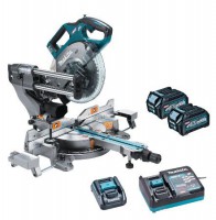 Makita LS002GD202  40v Max XGT Slide Compound 216mm Mitre Saw With 2 x 2.5Ah Batteries