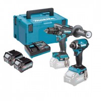 Makita DK0176G205 40v Max XGT Impact Driver And Combi Drill Kit With 2 x 2.5Ah Batteries