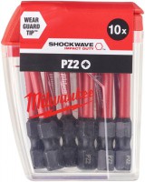 Milwaukee 4932430866 Shockwave PZ2 50mm Impact Screwdriver Bits - 10 Pcs