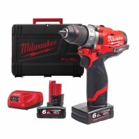 Milwaukee M12FDD-602X 12v Fuel Sub Compact Drill Driver Kit with 2 x 6.0Ah Batteries