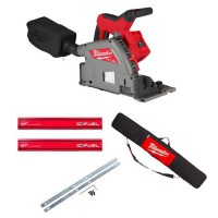 Milwaukee M18 FPS55-0P 18v 55mm Fuel Plunge Saw With 2 x 1.4m Guide Rails - Body Only